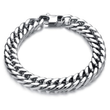 2019 Sexy pulsera de acero de titanio para hombres, pulsera de acero inoxidable para hombre, pulsera de cadena de eslabones cubanos al por mayor